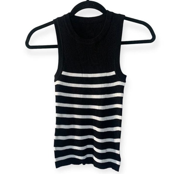 NWOT Commense Utility Stripe Sweater Vest - Picture 2 of 7